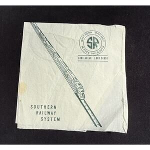 Southern Railway cocktail napkins paper napkins White with green marking